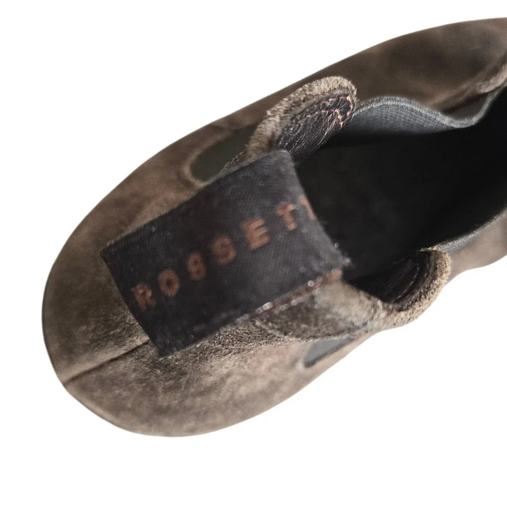 Fratelli Rossetti Men's Suede Boots Slip On Brown Casual Size 7.5 Made‎ in Italy
